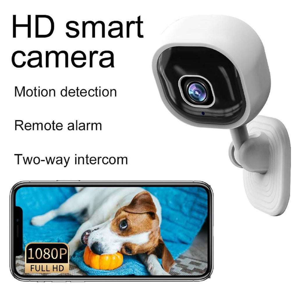 1080P Indoor Security MIni Camera for Baby Monitor, Home Security Camera, Pet Camera w/Motion Detection, 2-Way Audio Siren, Night Vision, Real Time Monitoring（Includes 64GB Memory Card)