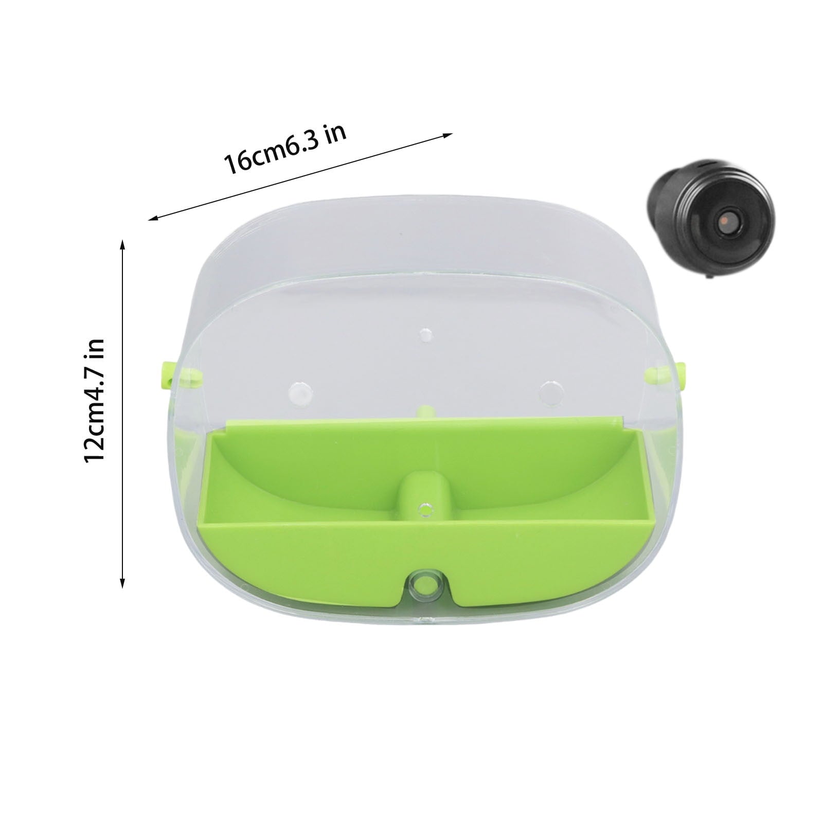 Bird Feeder with 1080P HD Night Vision WiFi Camera | Remote Mobile Access | Built-in Microphone | 170掳 Wide Angle | Motion Detection | for Outdoor Bird Watching | 16x12cm | Suction Cup & Hanging