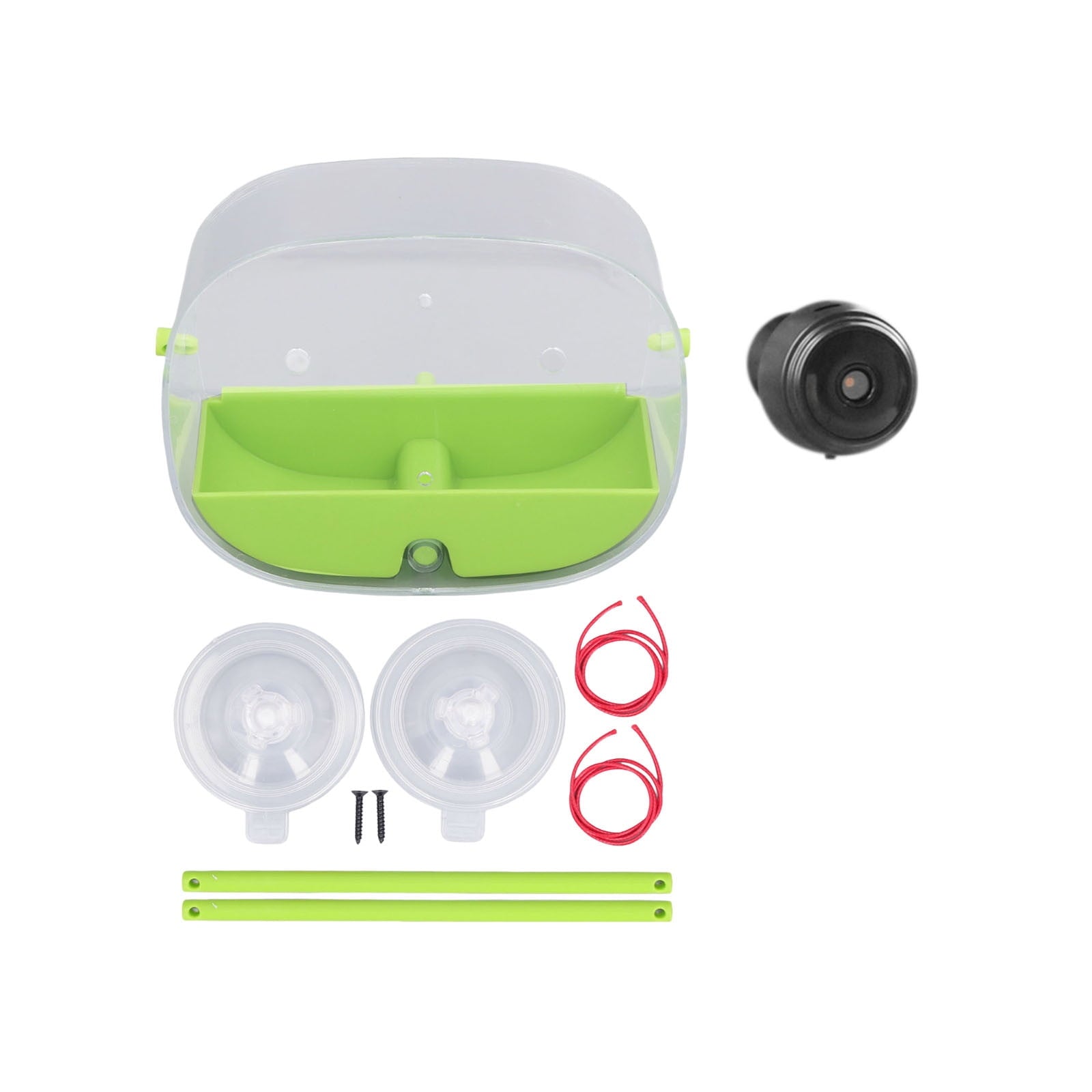 Bird Feeder with 1080P HD Night Vision WiFi Camera | Remote Mobile Access | Built-in Microphone | 170掳 Wide Angle | Motion Detection | for Outdoor Bird Watching | 16x12cm | Suction Cup & Hanging