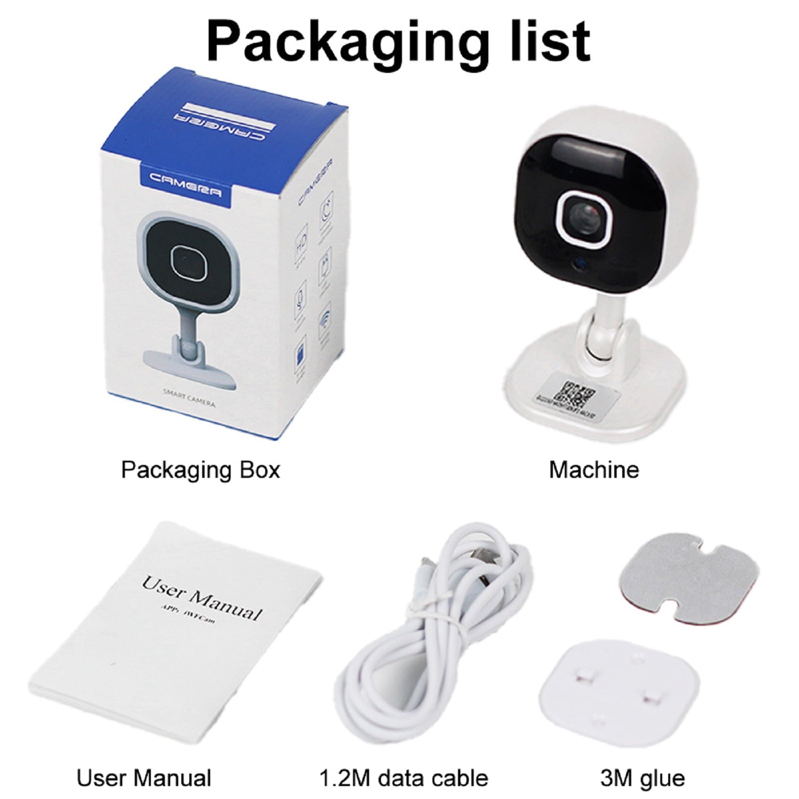 1080P Indoor Security MIni Camera for Baby Monitor, Home Security Camera, Pet Camera w/Motion Detection, 2-Way Audio Siren, Night Vision, Real Time Monitoring（Includes 64GB Memory Card)