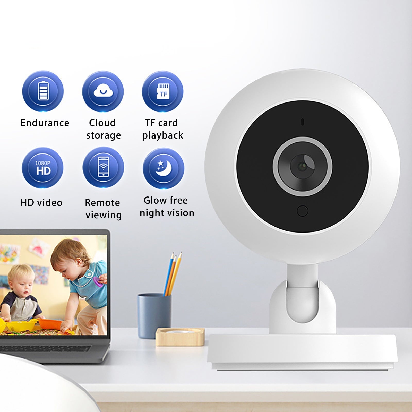 AZXY Security Cameras Wireless Wifi,Indoor Security Cameras,1080p Hd Home 360 Smart Camera,Surveillance Camera for Pet