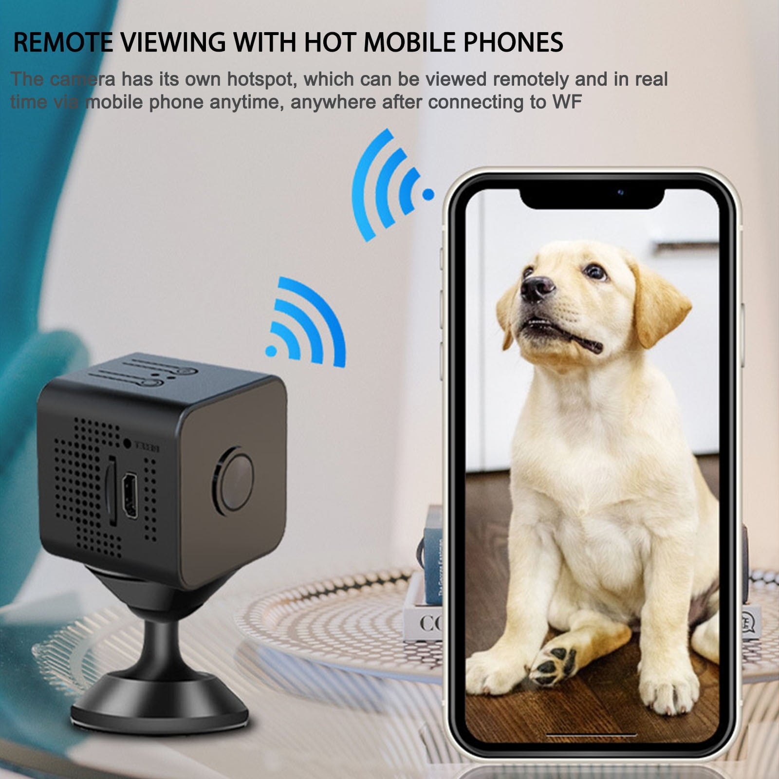 AZXY Security Camera,Surveillance Cameras Wireless,1080p Hd Night Vision Security Cameras Wireless Wifi Indoor,Smart Camera for Home Indoor Pet