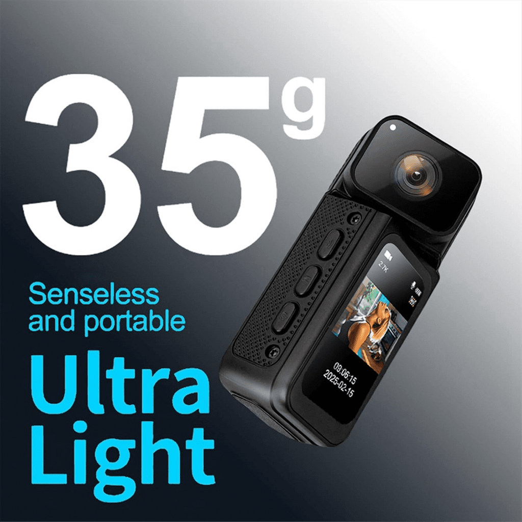 2.7K WiFi Mini Body Camera,64GB POV Camera with 180°Rotating Lens,Mini Sports Cam for Daily Recording Bike Cycling Pet