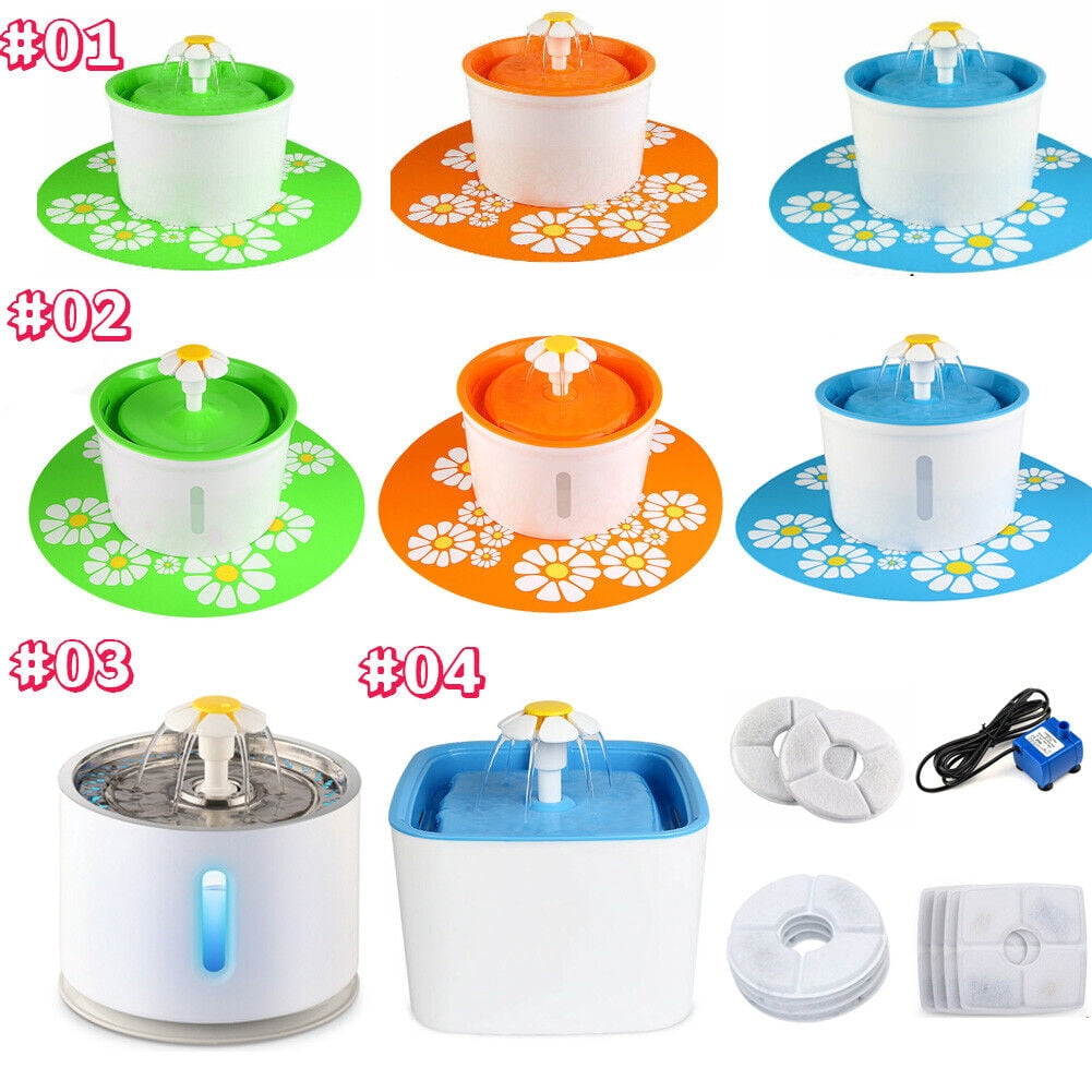 Automatic Electric Pet Water Fountain Dog Cat Drinking Bowl Cat Dog Water Dispenser （4PCS Filter）