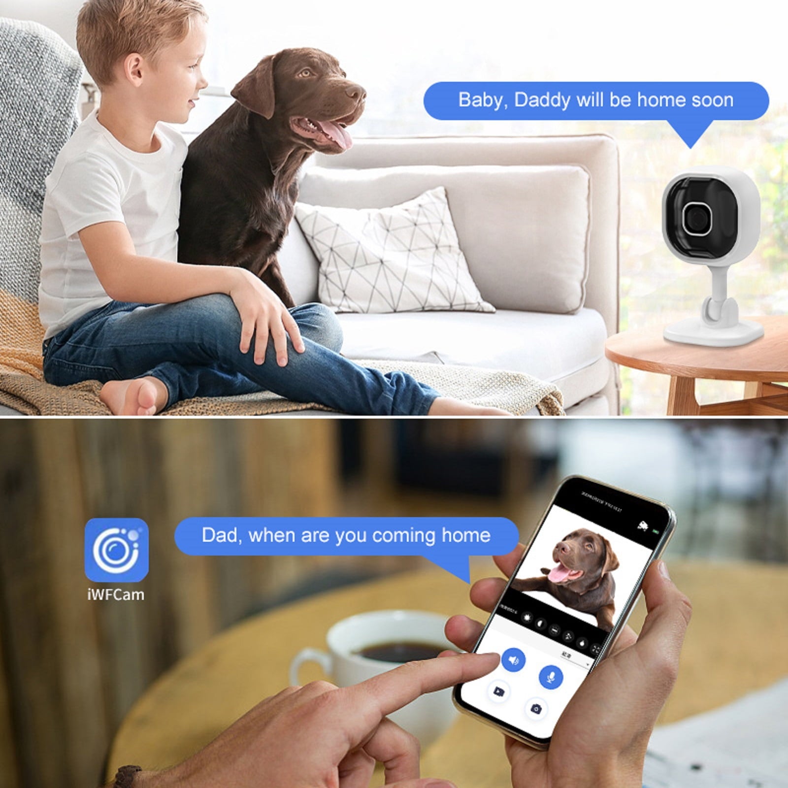 1080P Indoor Security MIni Camera for Baby Monitor, Home Security Camera, Pet Camera w/Motion Detection, 2-Way Audio Siren, Night Vision, Real Time Monitoring（Includes 64GB Memory Card)
