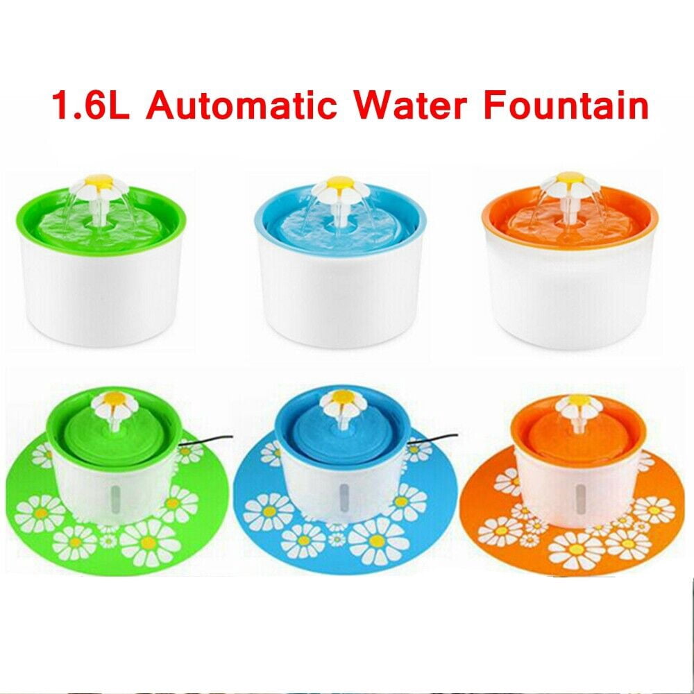 Automatic Electric Pet Water Fountain Dog Cat Drinking Bowl Cat Dog Water Dispenser （4PCS Filter）