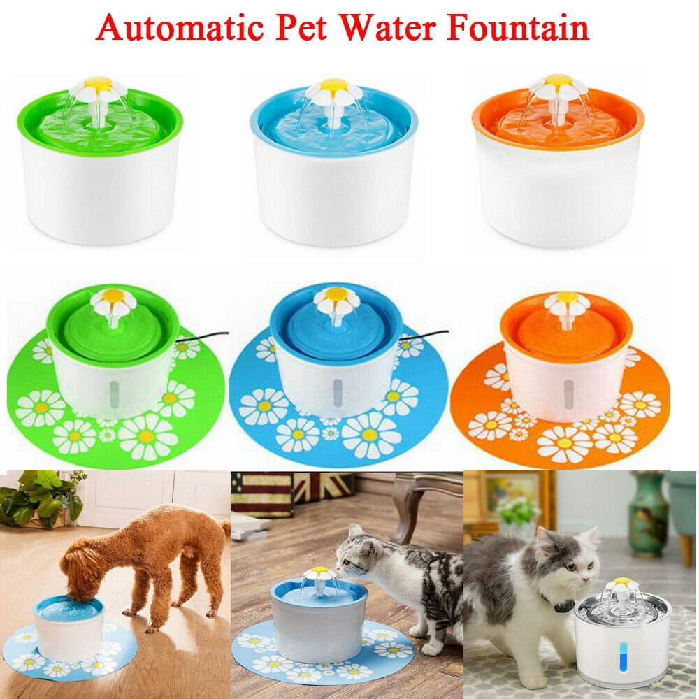 Automatic Electric Pet Water Fountain Dog Cat Drinking Bowl Cat Dog Water Dispenser （4PCS Filter）