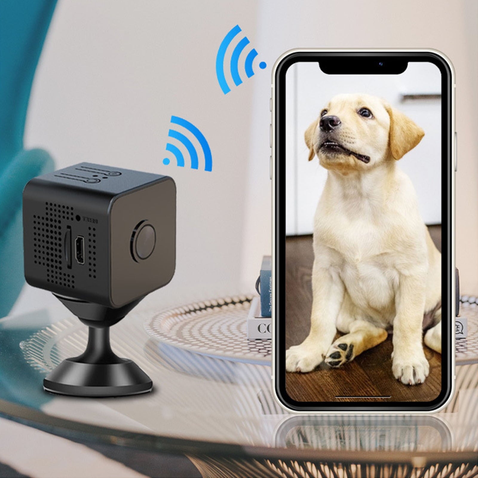 AZXY Security Camera,Surveillance Cameras Wireless,1080p Hd Night Vision Security Cameras Wireless Wifi Indoor,Smart Camera for Home Indoor Pet