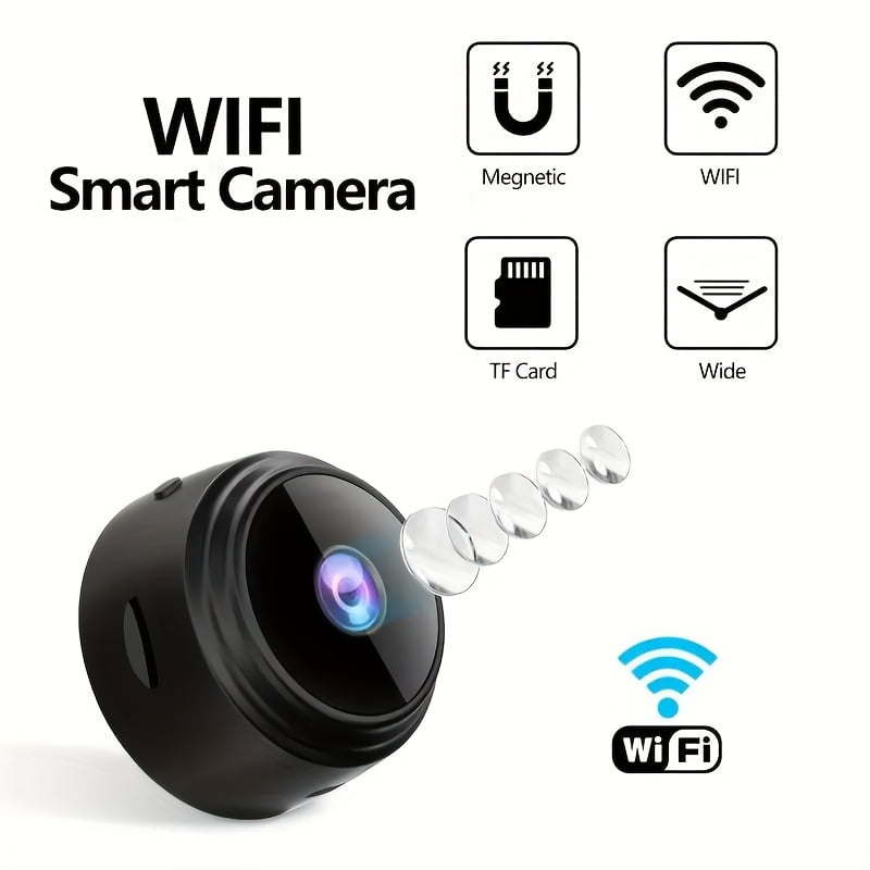 A9 Wireless Security Camera 4Pack: 150° Rotation, Wide-Angle, Night Vision, 2.4GHz WiFi for Indoor/Outdoor Use, Home/Office/Pet/Baby Monitor, Durable